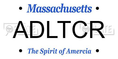 ADLTCR Massachusetts License Plate