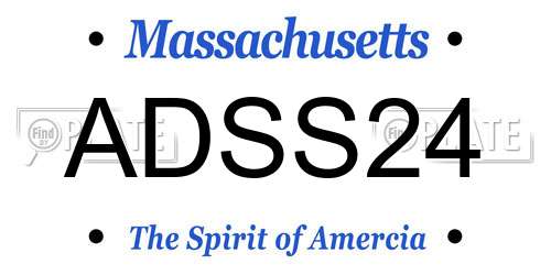 ADSS24 Massachusetts License Plate
