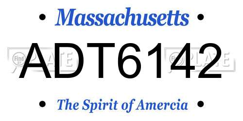 ADT6142 Massachusetts License Plate