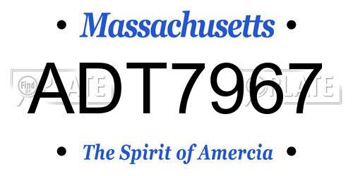 ADT7967 Massachusetts License Plate
