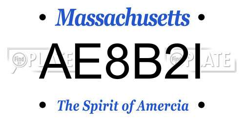 AE8B2I Massachusetts License Plate