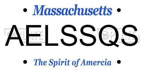 AELSSQS Massachusetts License Plate