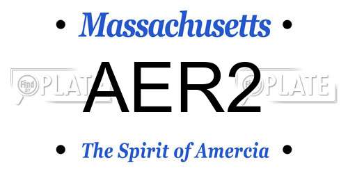 AER2 Massachusetts License Plate