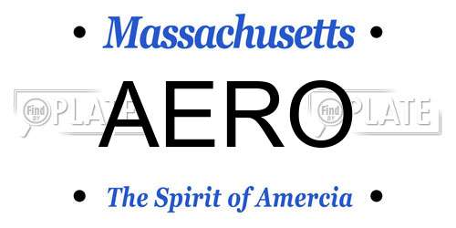 AERO Massachusetts License Plate