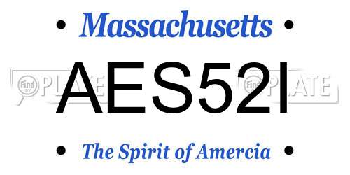 AES52I Massachusetts License Plate