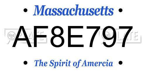 AF8E797 Massachusetts License Plate