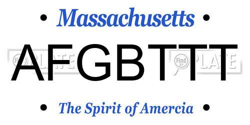 AFGBTTT Massachusetts License Plate