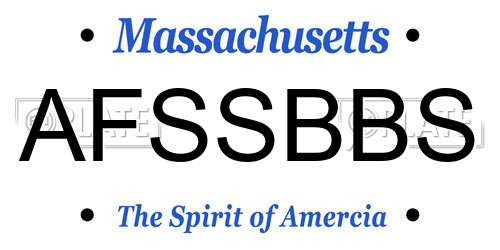 AFSSBBS Massachusetts License Plate