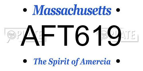 AFT619 Massachusetts License Plate