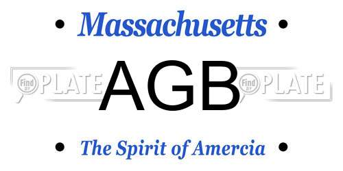 AGB Massachusetts License Plate