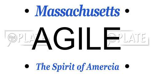 AGILE Massachusetts License Plate
