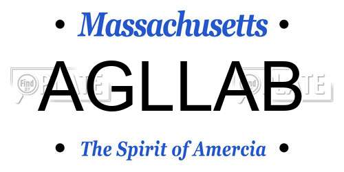 AGLLAB Massachusetts License Plate