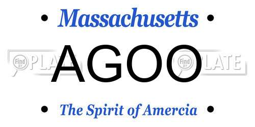 AGOO Massachusetts License Plate