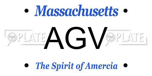 AGV Massachusetts License Plate