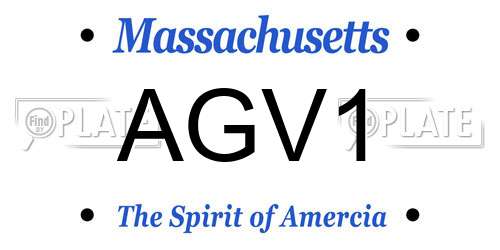 AGV1 Massachusetts License Plate