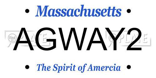 AGWAY2 Massachusetts License Plate