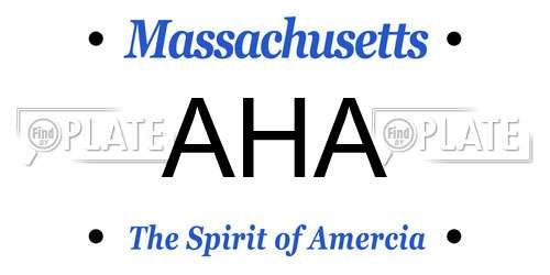 AHA Massachusetts License Plate