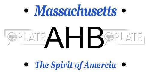 AHB Massachusetts License Plate