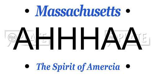 AHHHAA Massachusetts License Plate