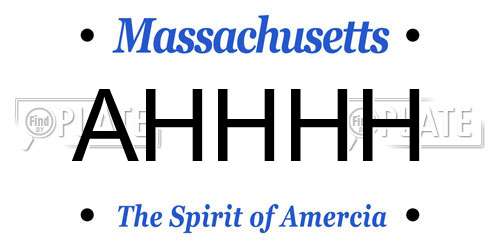 AHHHH Massachusetts License Plate