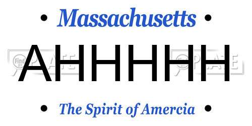 AHHHHH Massachusetts License Plate