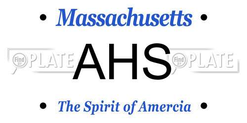 AHS Massachusetts License Plate