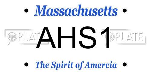 AHS1 Massachusetts License Plate