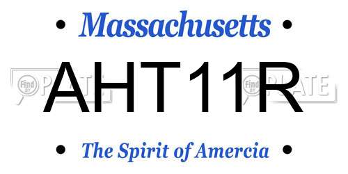 AHT11R Massachusetts License Plate
