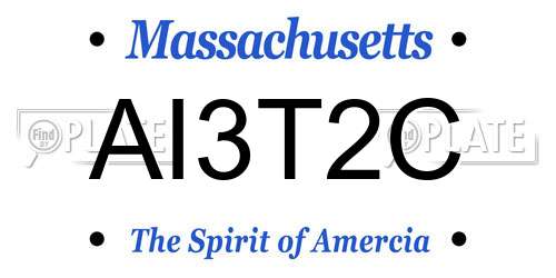 AI3T2C Massachusetts License Plate