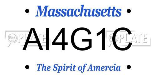 AI4G1C Massachusetts License Plate