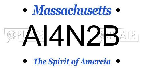 AI4N2B Massachusetts License Plate