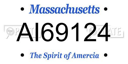AI69124 Massachusetts License Plate