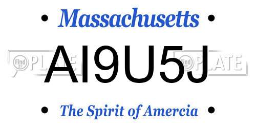 AI9U5J Massachusetts License Plate