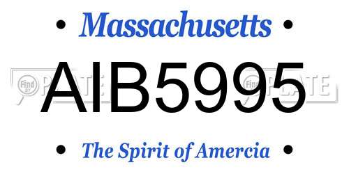 AIB5995 Massachusetts License Plate