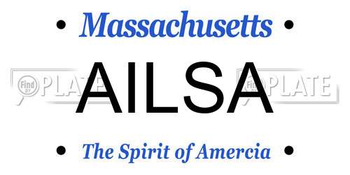 AILSA Massachusetts License Plate