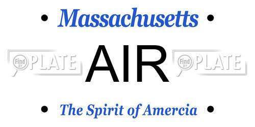 AIR Massachusetts License Plate