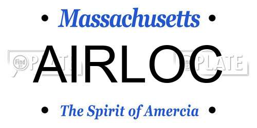 AIRLOC Massachusetts License Plate