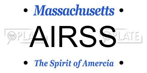 AIRSS Massachusetts License Plate