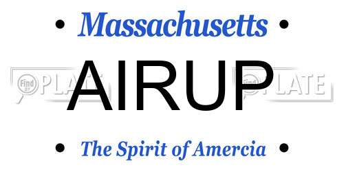 AIRUP Massachusetts License Plate