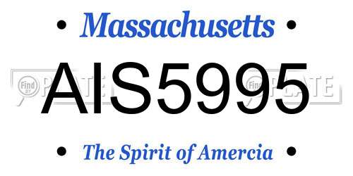 AIS5995 Massachusetts License Plate