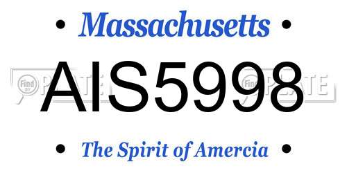 AIS5998 Massachusetts License Plate