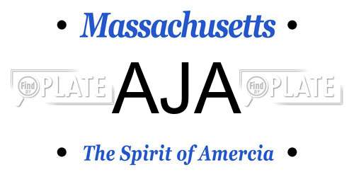 AJA Massachusetts License Plate