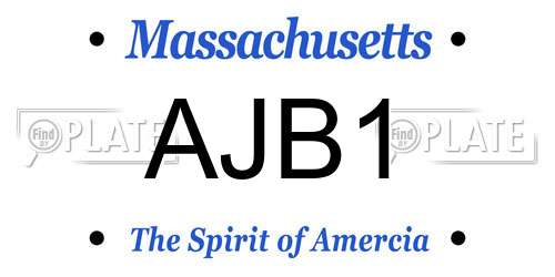 AJB1 Massachusetts License Plate