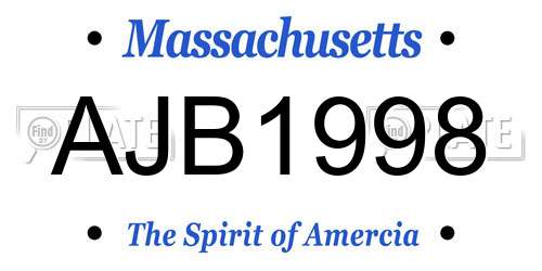 AJB1998 Massachusetts License Plate