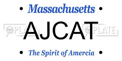AJCAT Massachusetts License Plate