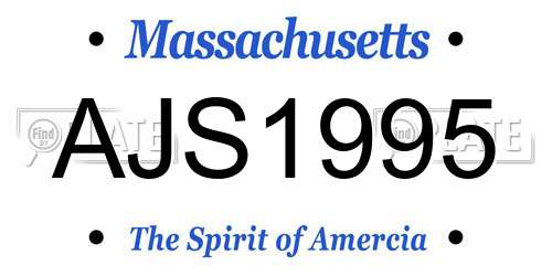 AJS1995 Massachusetts License Plate