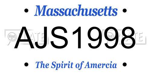AJS1998 Massachusetts License Plate
