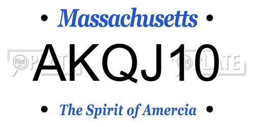 AKQJ10 Massachusetts License Plate