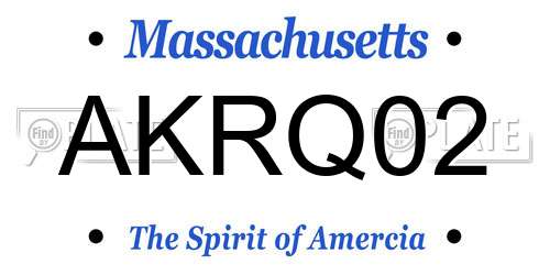 AKRQ02 Massachusetts License Plate
