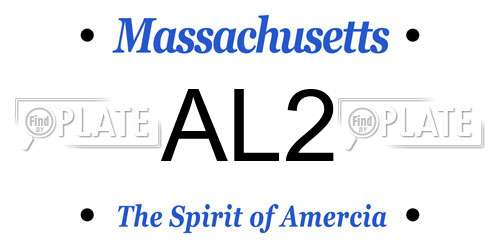 AL2 Massachusetts License Plate
